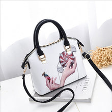 Load image into Gallery viewer, Fashion Women Handbag With Dolls 9 Grid Splicing Hand Bags Ladies Top-Handle Bag Zipper Hasp Clutch  New Totes