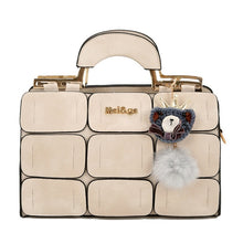 Load image into Gallery viewer, Fashion Women Handbag With Dolls 9 Grid Splicing Hand Bags Ladies Top-Handle Bag Zipper Hasp Clutch  New Totes