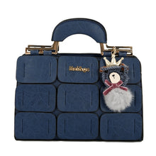 Load image into Gallery viewer, Fashion Women Handbag With Dolls 9 Grid Splicing Hand Bags Ladies Top-Handle Bag Zipper Hasp Clutch  New Totes