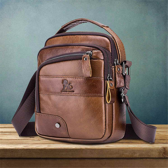 2019 Brands Genuine Cow Leather Messenger Bag Men Handbag Chest Crossbody Shoulder Bag Tas Business Small Male Bolsas Sac Black